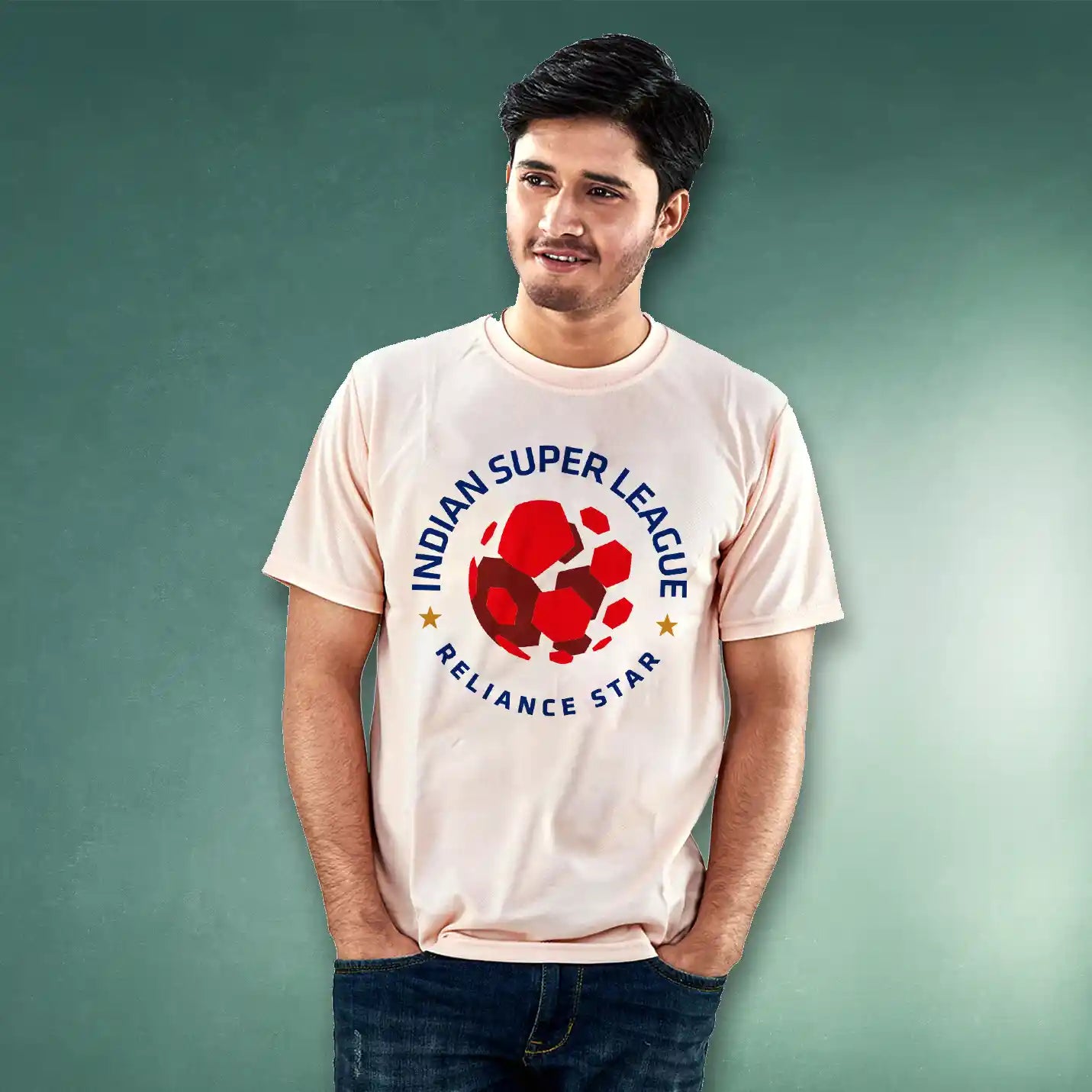 Premium Sublimatable Round Neck Peach T-shirts Img 1